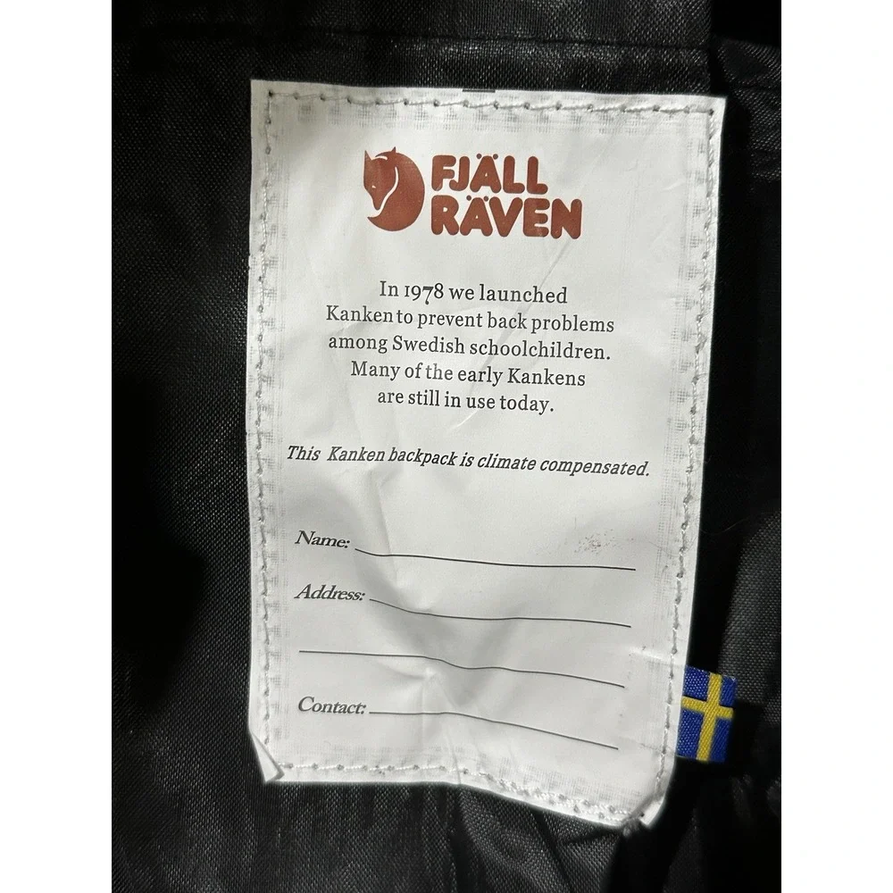 Fjallraven Kanken Classic Backpack w/Bottle Pockets Black 23510 Bag Top Handle‎